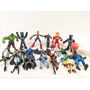Huge Lot of 29 Superhero/Villain Action Figures – Justice League DC Marvel Varie